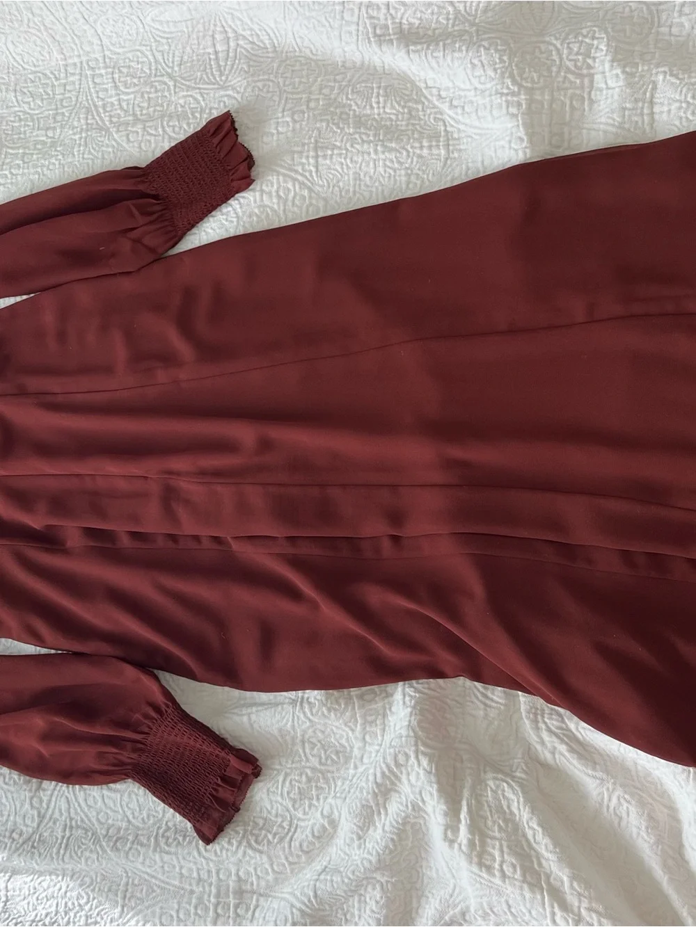 Wilfred | Dresses | Wilfred Valencia Rust Red Longsleeve Midi Dress ...